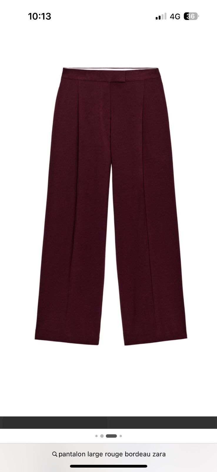 Pantalon large rouge bordeau 