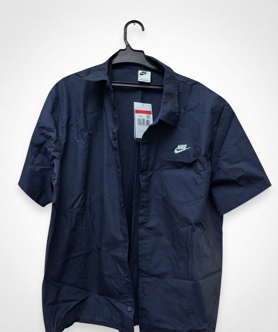 Nike Chemise Homme Bleu Marine à Manches Courtes