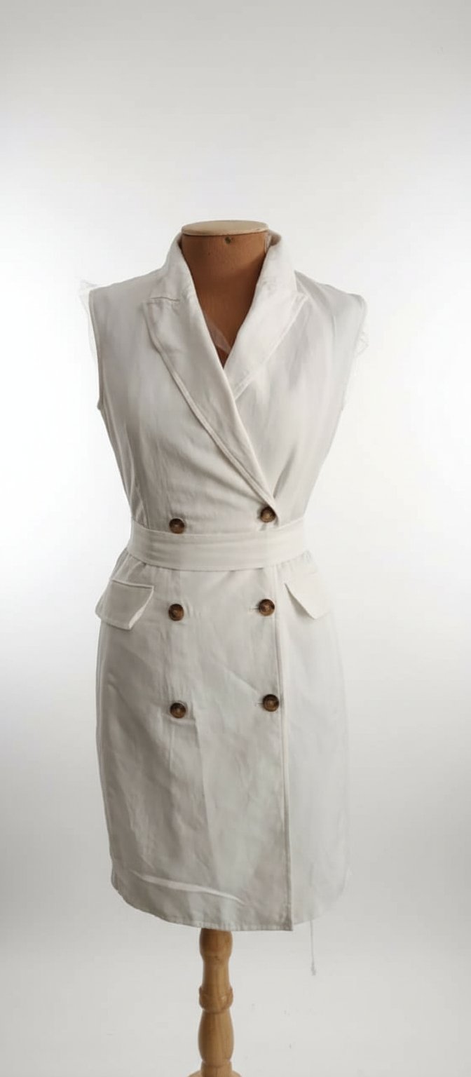 Blazer long sans manches 
