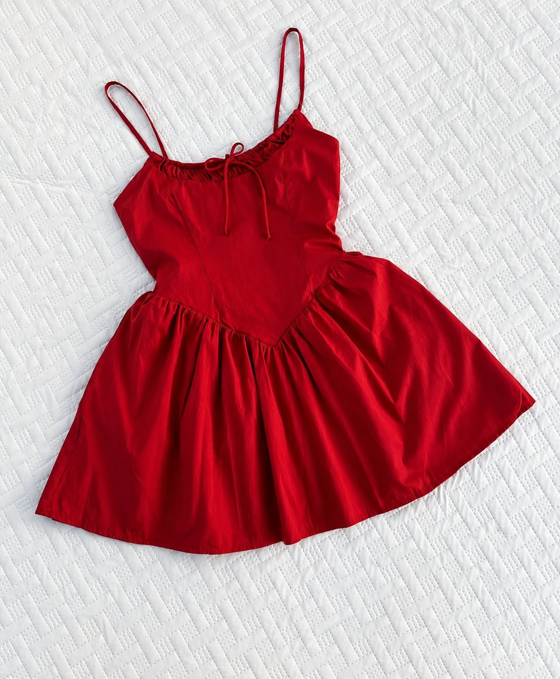 Robe rouge mini style corset 