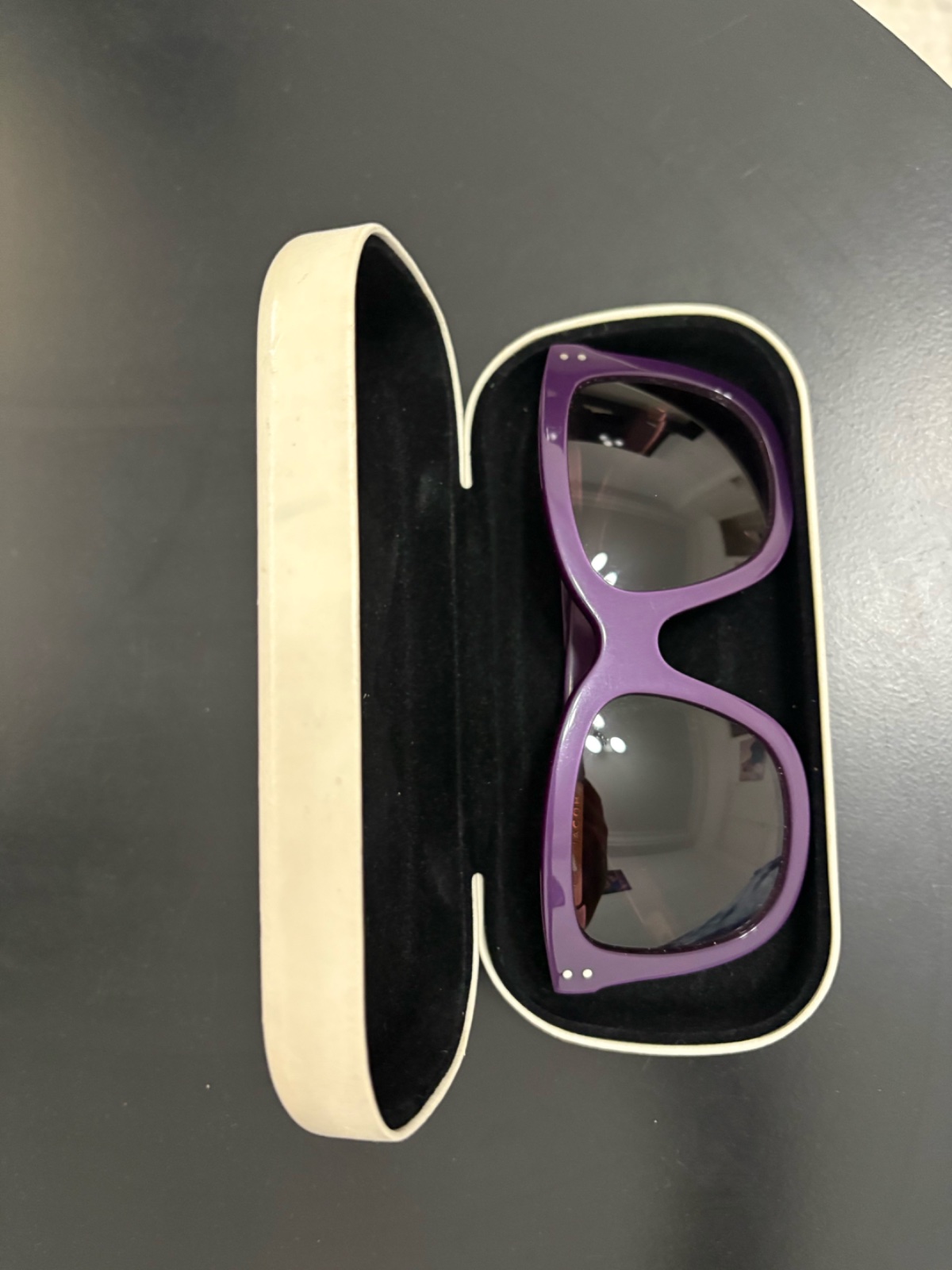 Lunette couleur aubergine 
