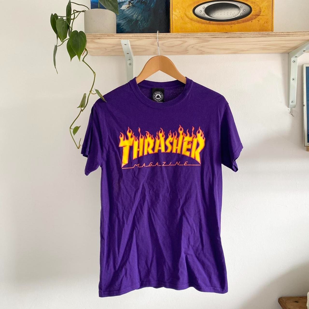 Thrasher Men's Purple and Orange T-shirt