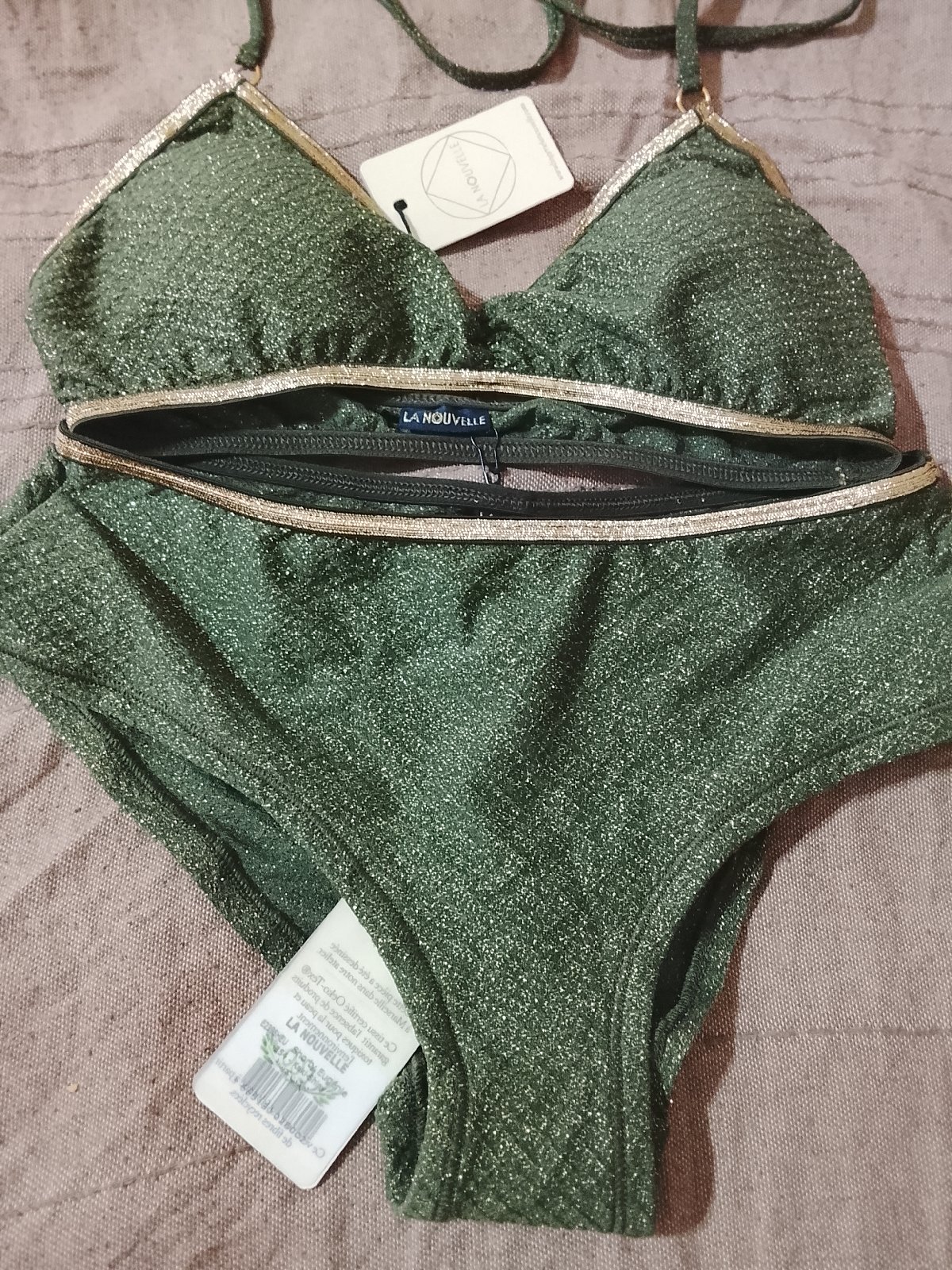 Bikini vert kaki taille 1 marque la nouvelle 