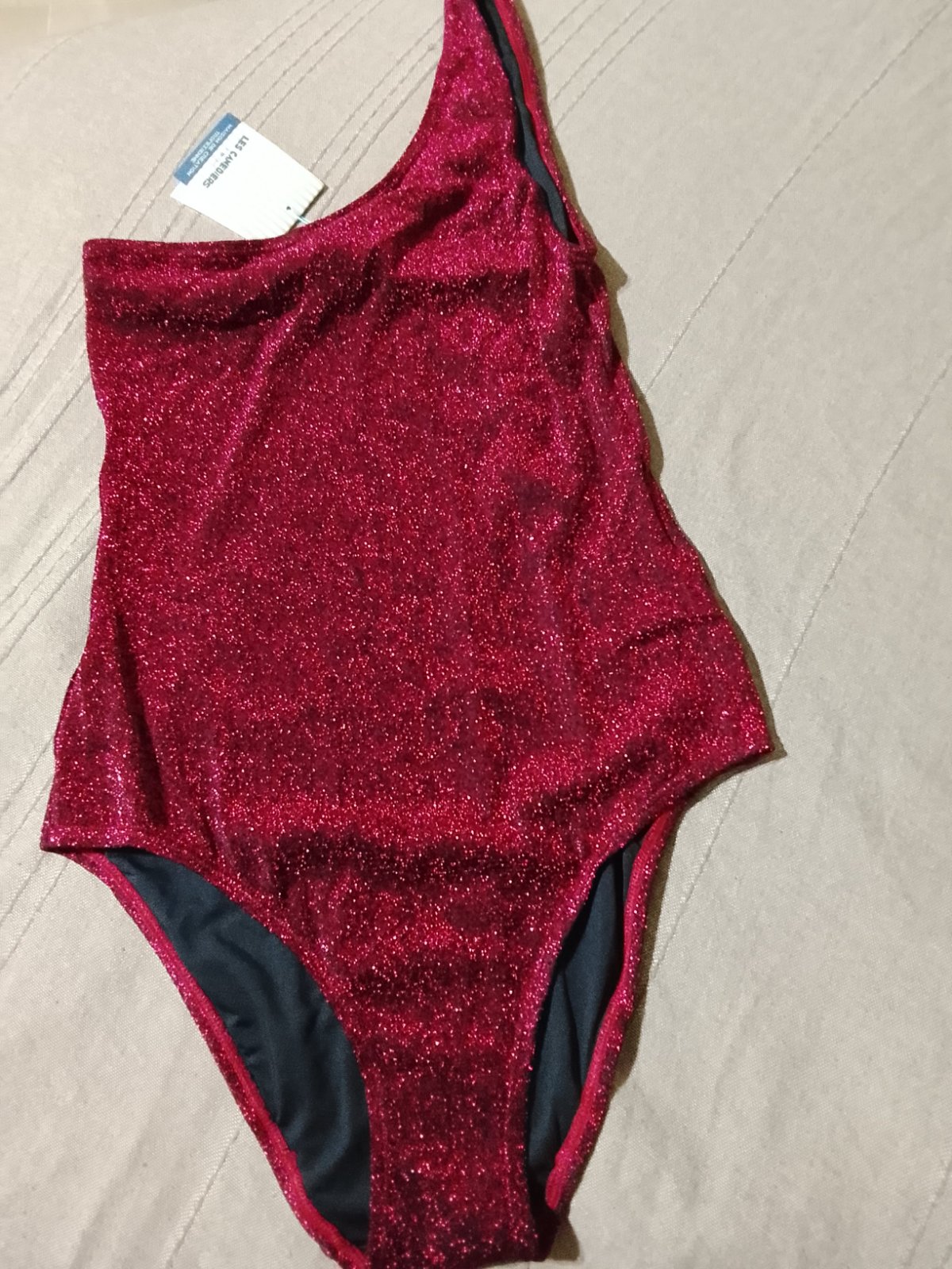 Maillot de bain je m'en fous shiny burgundy