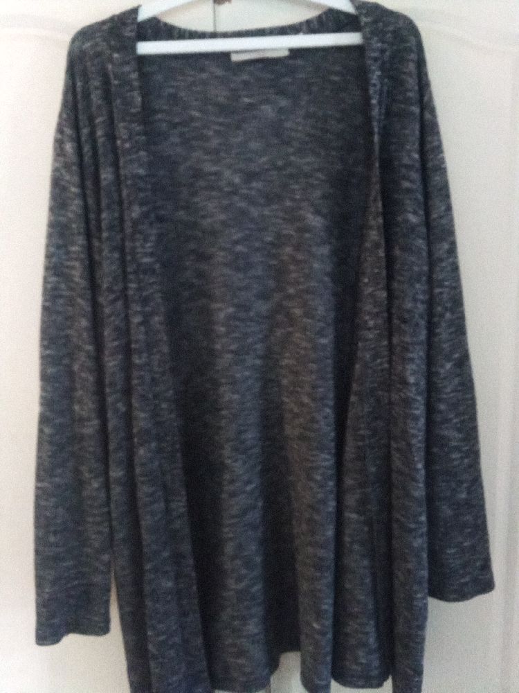 Gilet gris chiné oversize taille 50