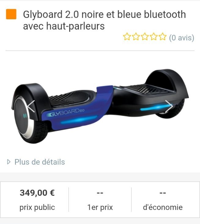 Glyboardard noire et blue