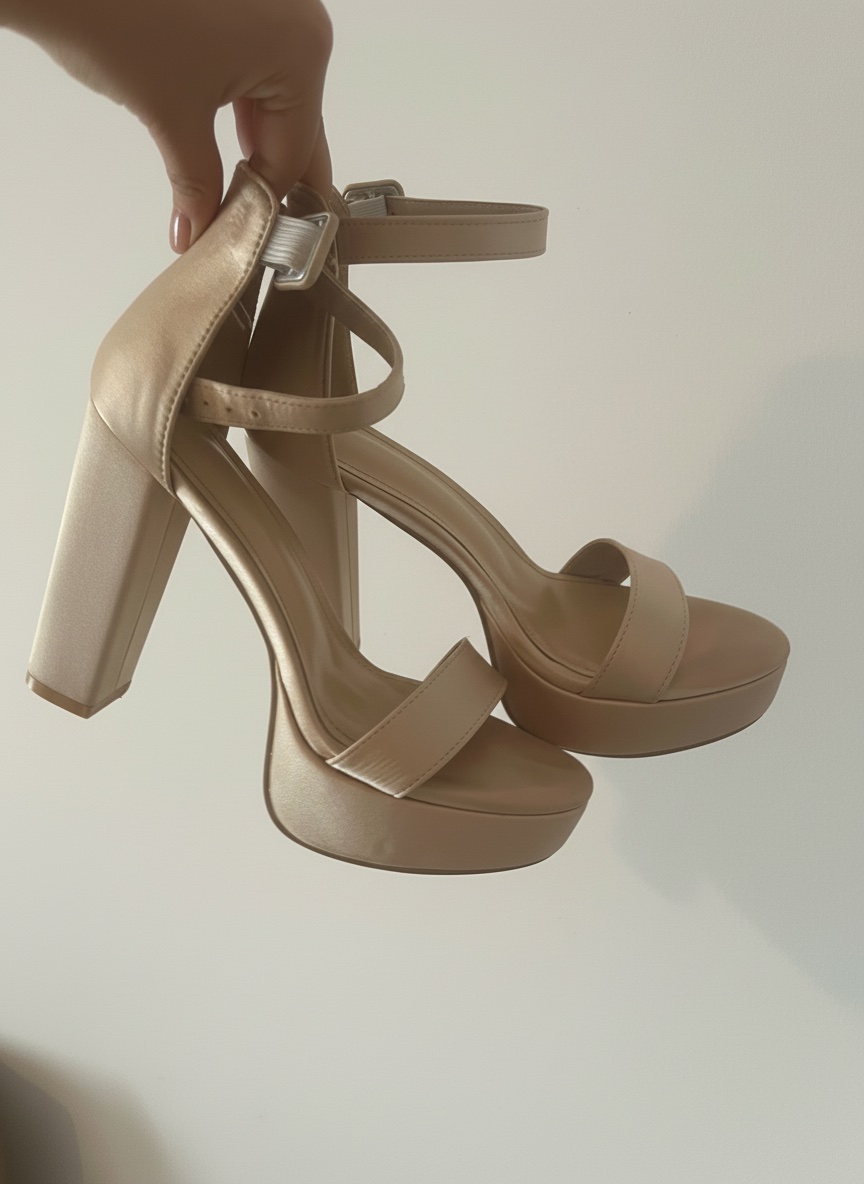High heels beige pour mariée
