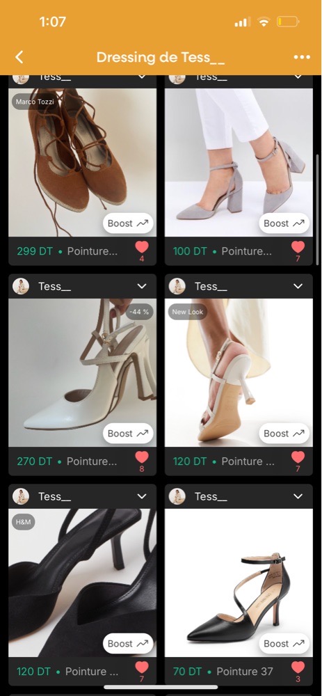 Varieté de talons 
