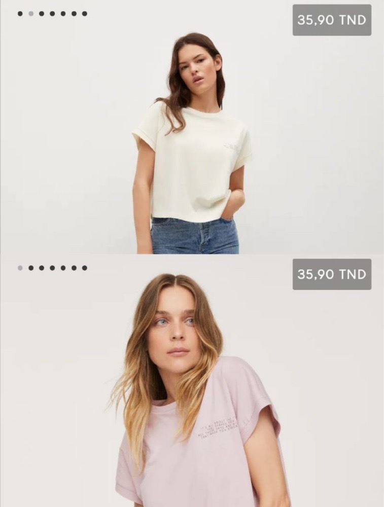 2 T shirts Mango 