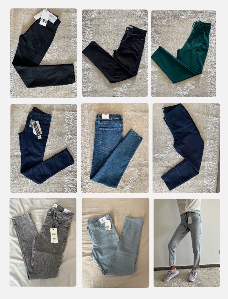 Une variété de pantalons jeans 