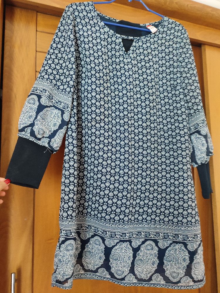 tunique bleue msrine et blanc 