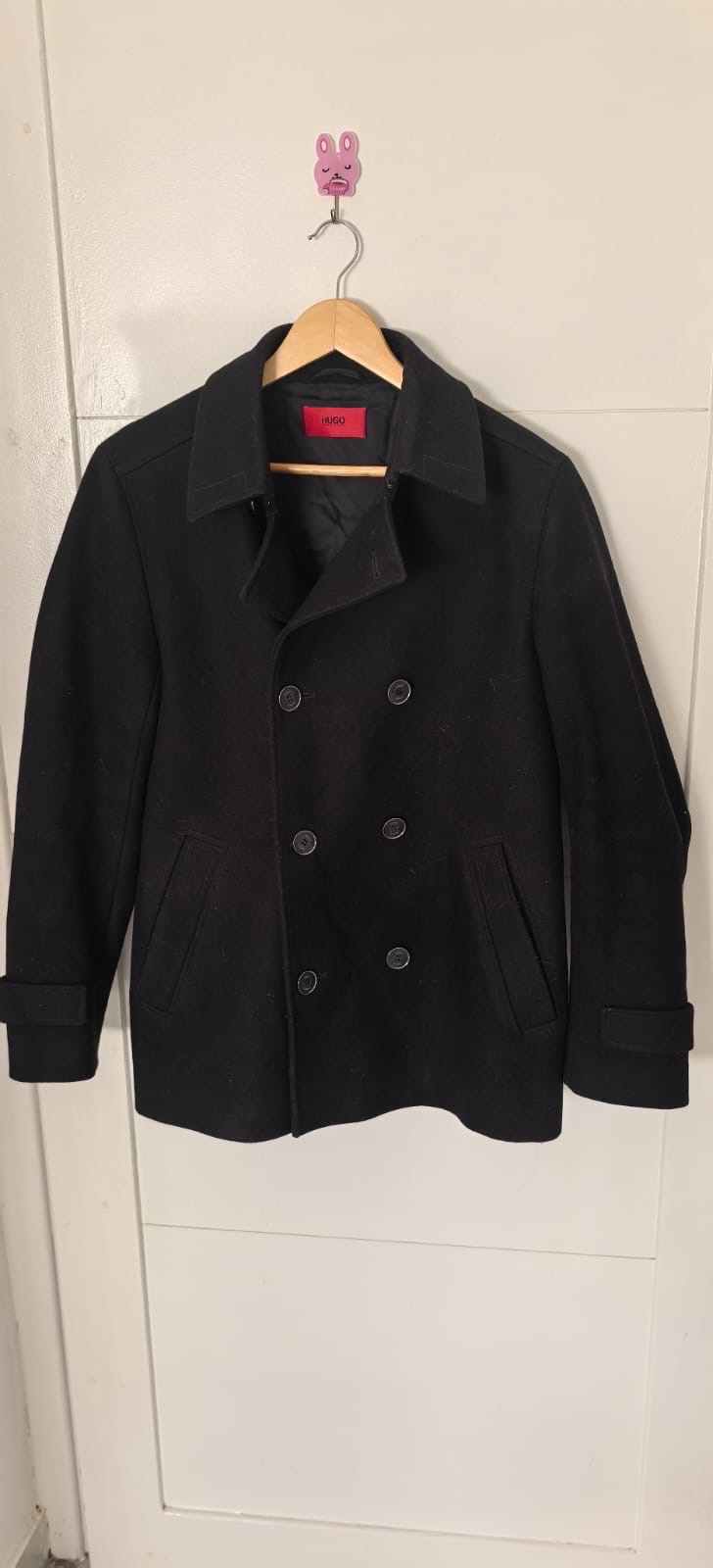 Caban noir pour homme de la marque Hugo Boss