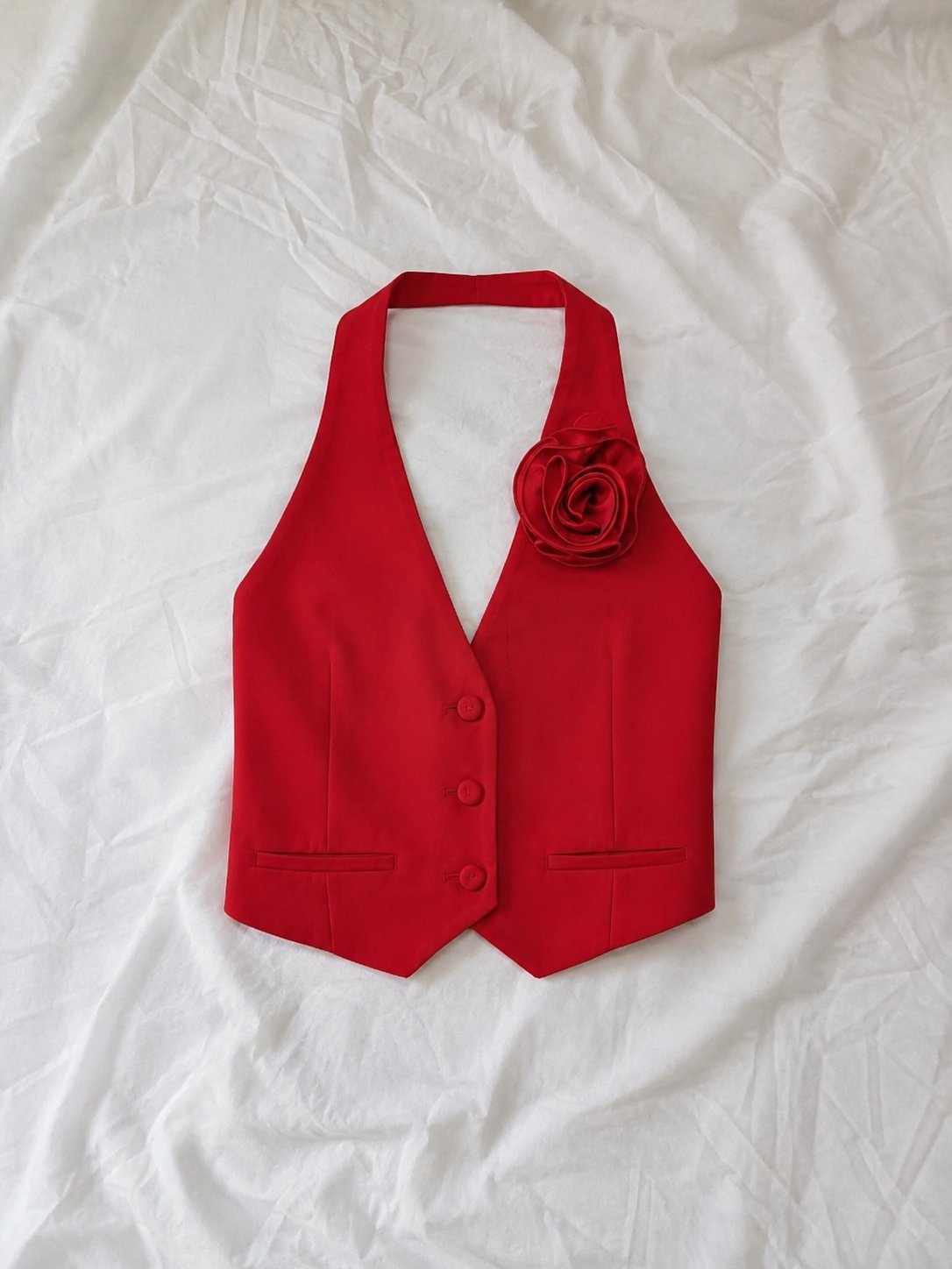 Gilet empiècement fleur mango