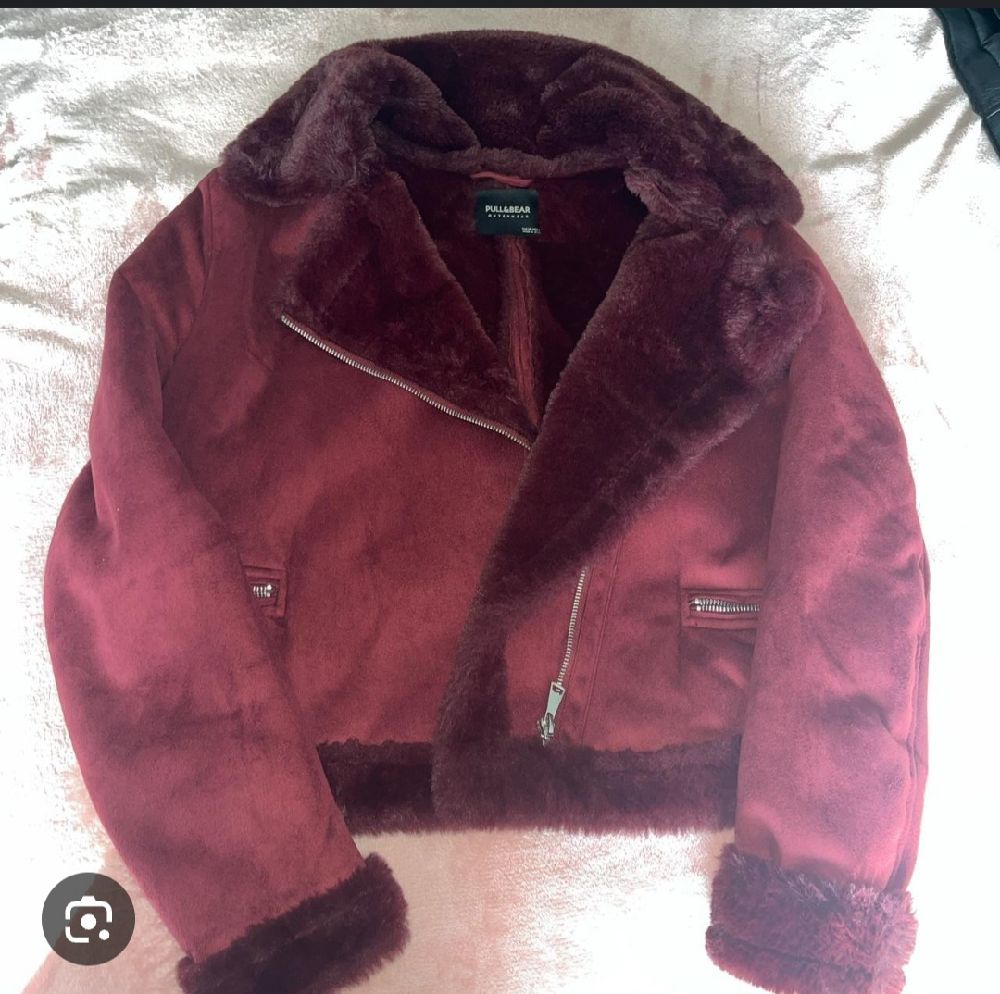 Veste en similicuir burgundy 