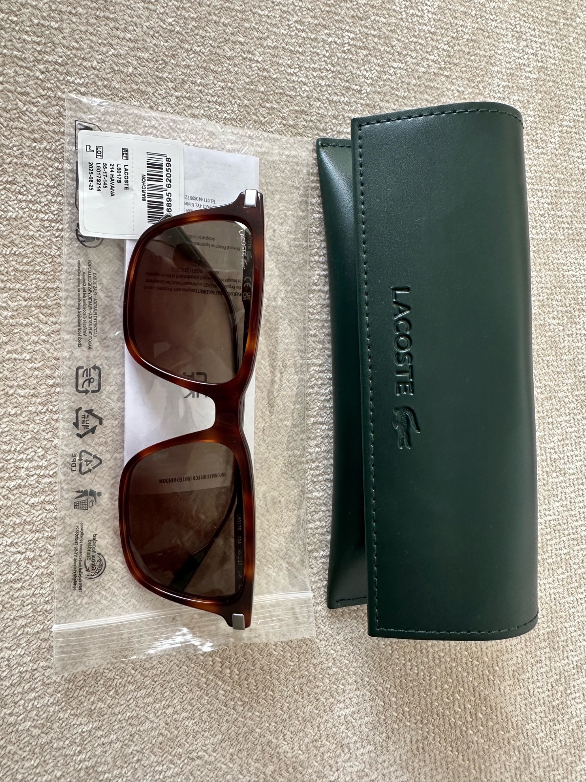 Lunettes de soleil Lacoste L6017S Havana (Neuf)