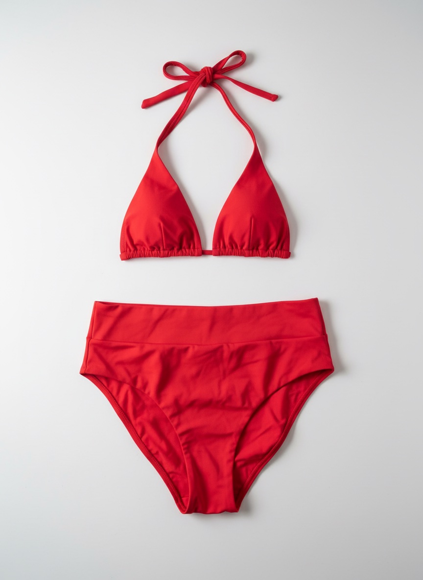 Maillot 2 pièces en rouge