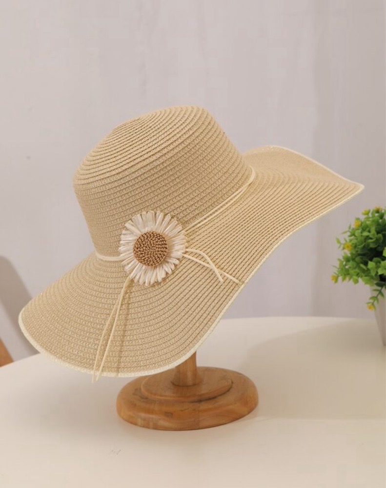 CHAPEAU DE PAILLE A FLEUR BOHEME