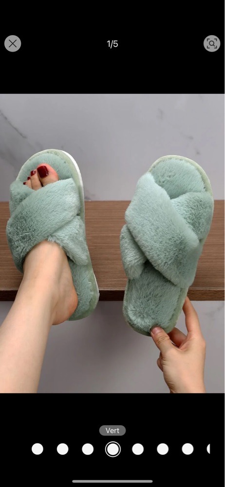 PANTOUFLE VERT