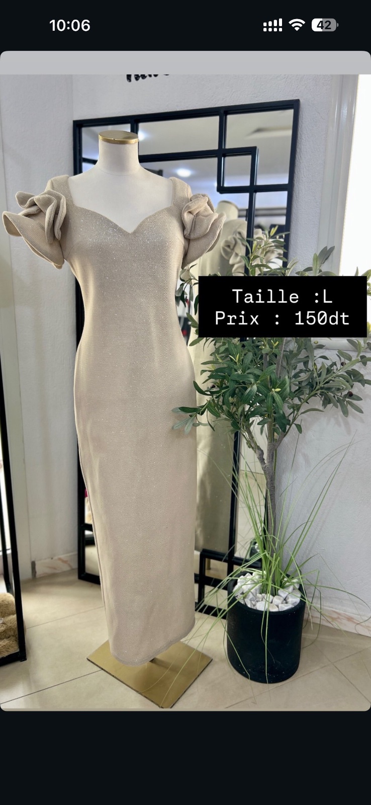 Robe soiree doree