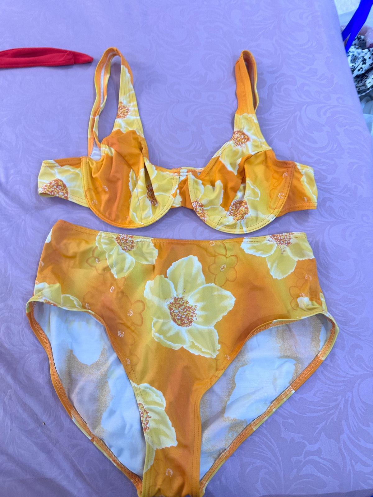 Maillot 2 pièces orangé