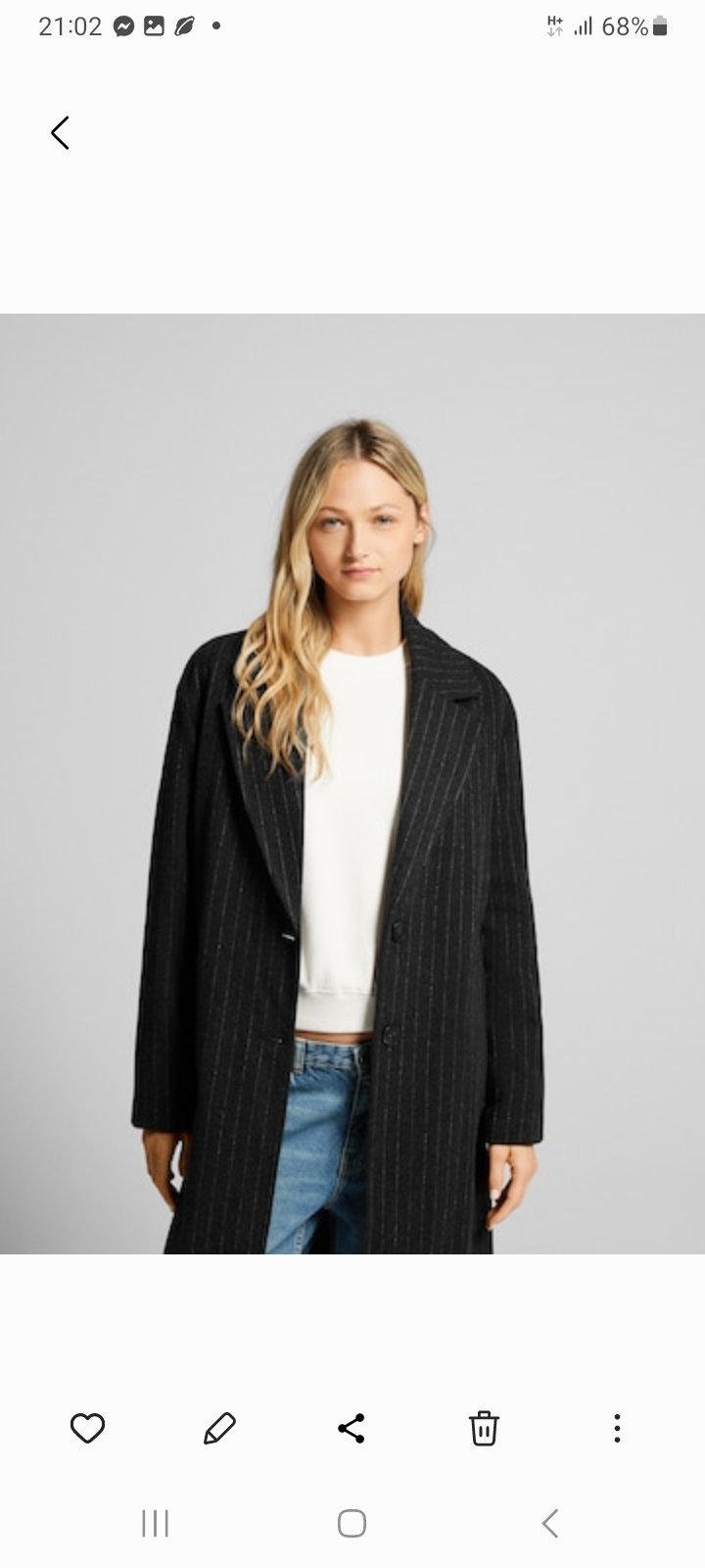 Manteau bershka 