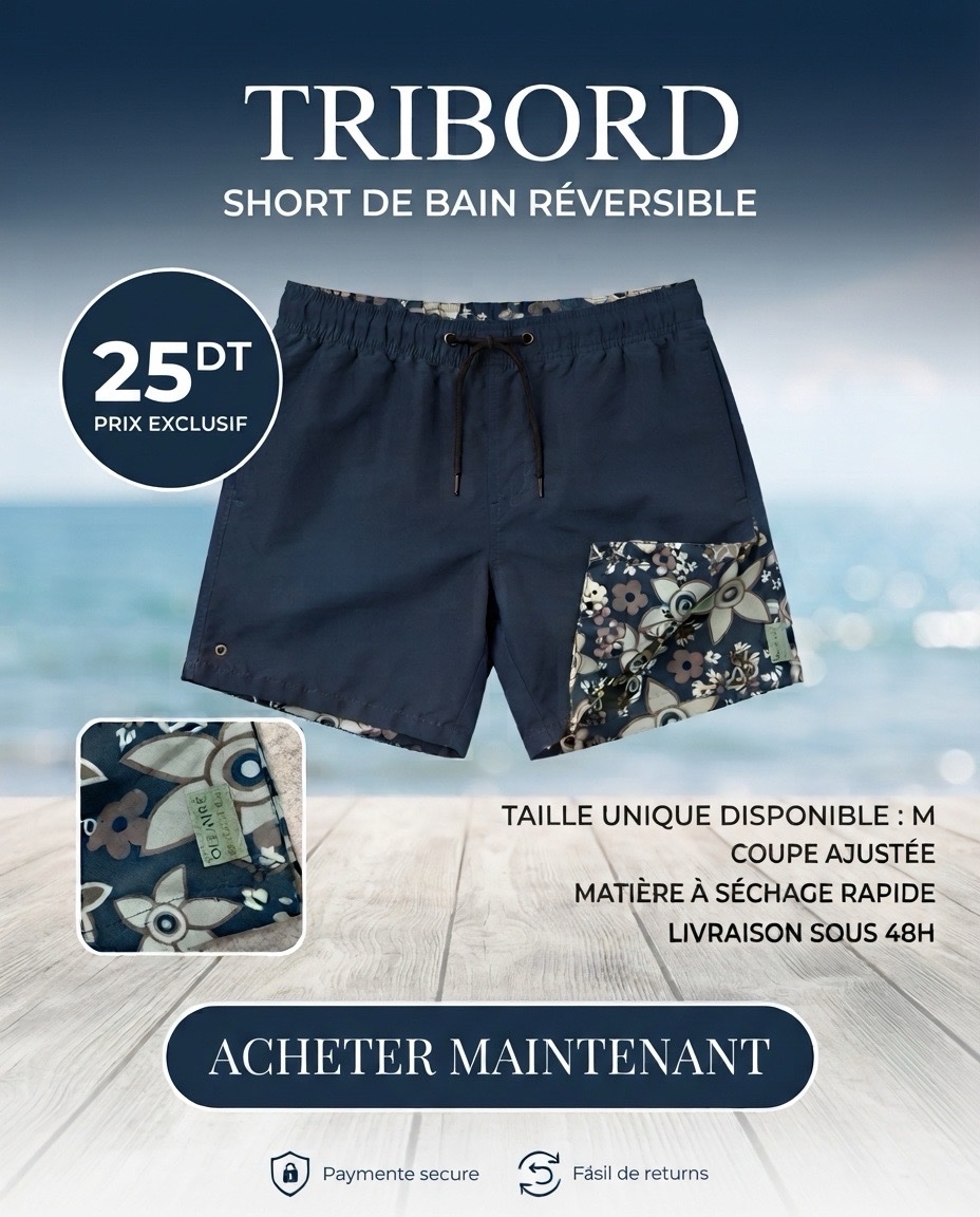 Short reversible tribord
