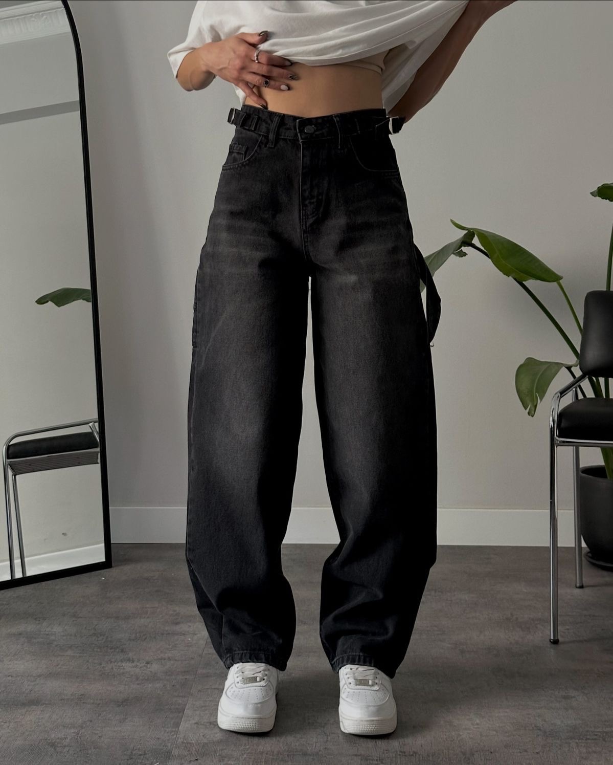 Jeans baggy black 