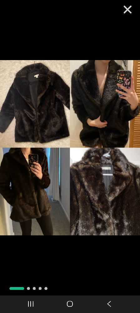 Manteau fourrure H&M chocolat marrons 