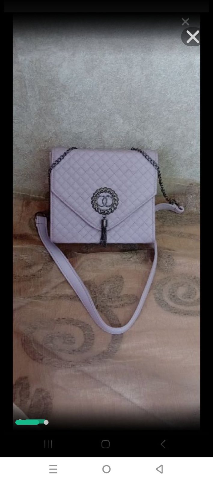 Sac à bandoulière mauve pastel