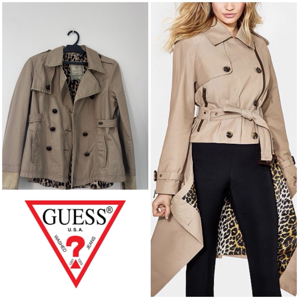 TRENCH COURTE TRES TENDANCE GUESS AUTHENTIQUE 🎀💸💵🧥💰💵💸🎀🧣🧥🎀💸💵