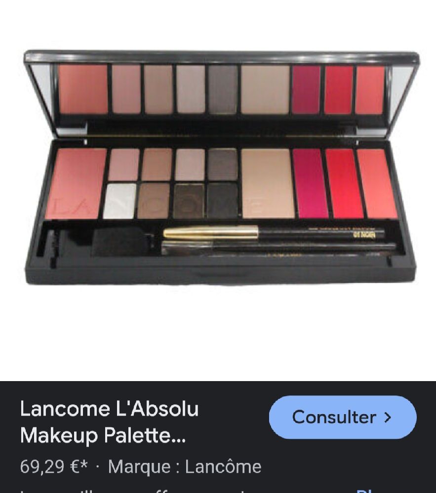 Palette L 'absolu  LANCÔME avec une pochette  velouté 