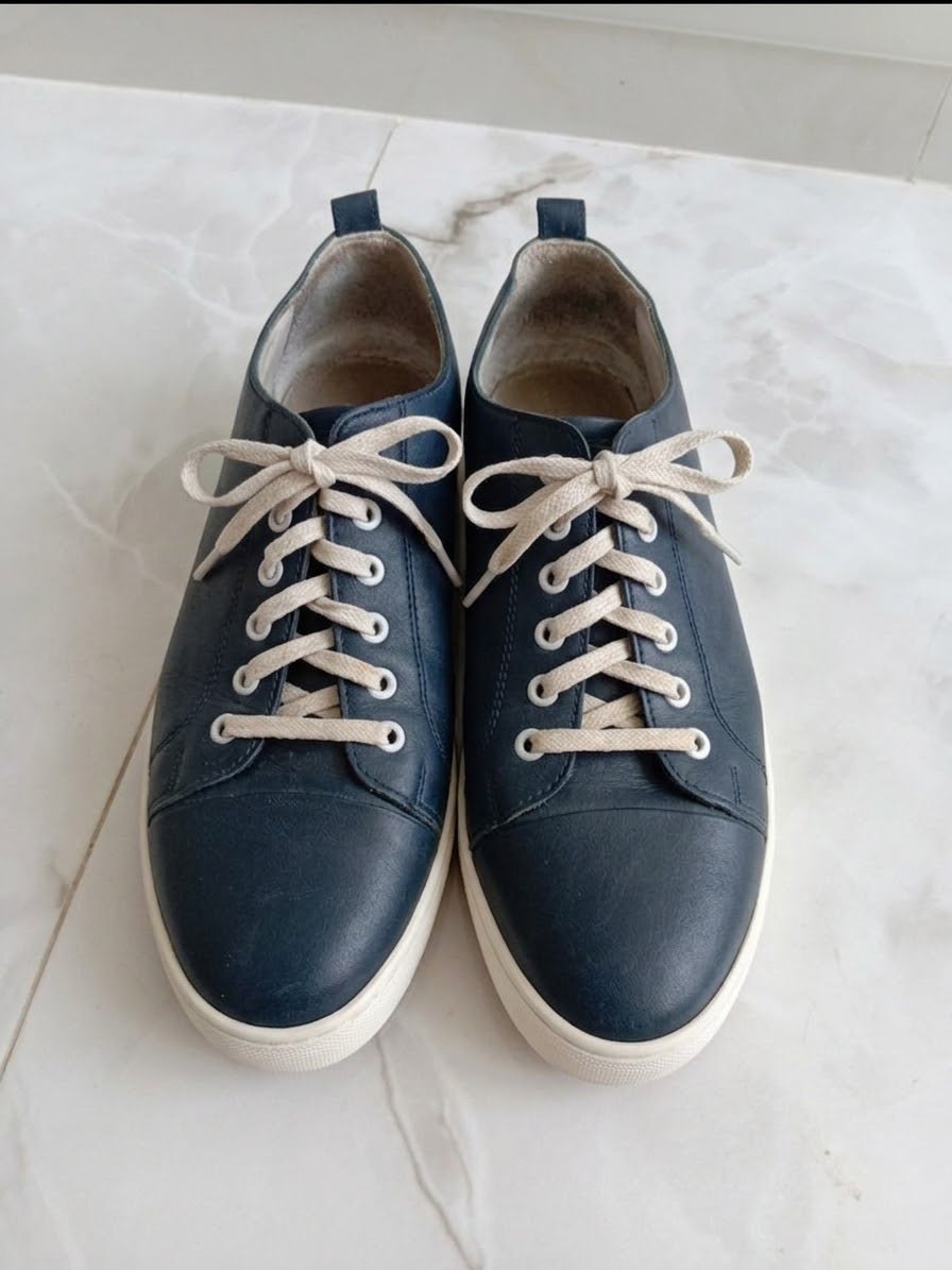 Chaussures cuir bleu marine 