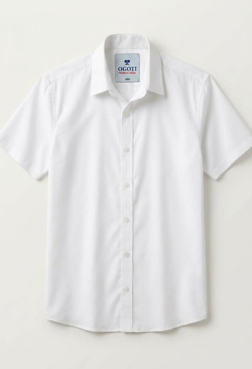 Chemise blanche manches courtes 