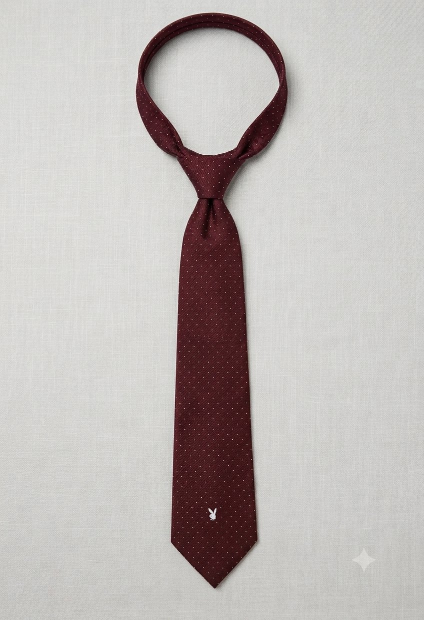 Cravate bordeaux à petits motifs