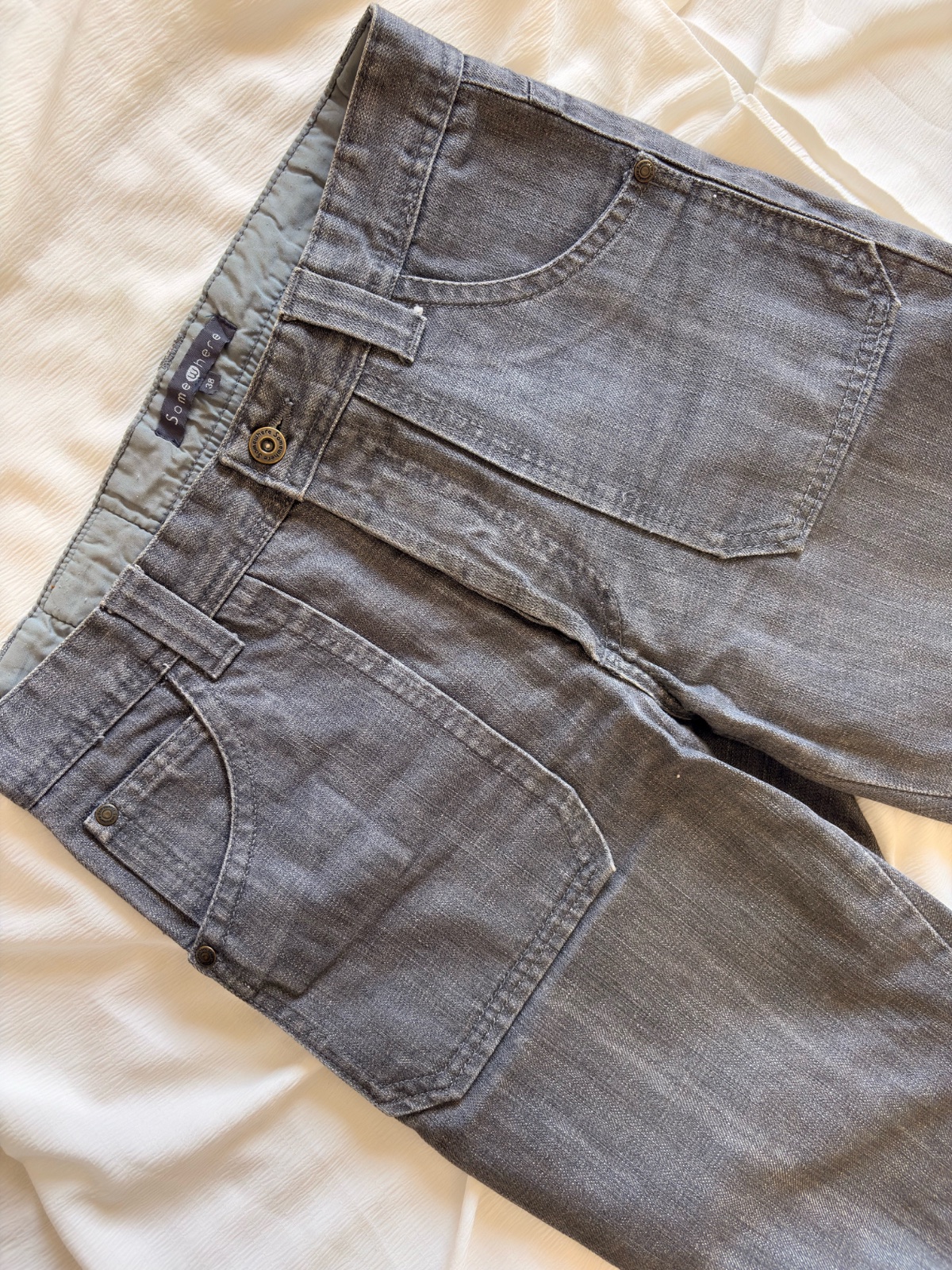 Gris denim taille L
