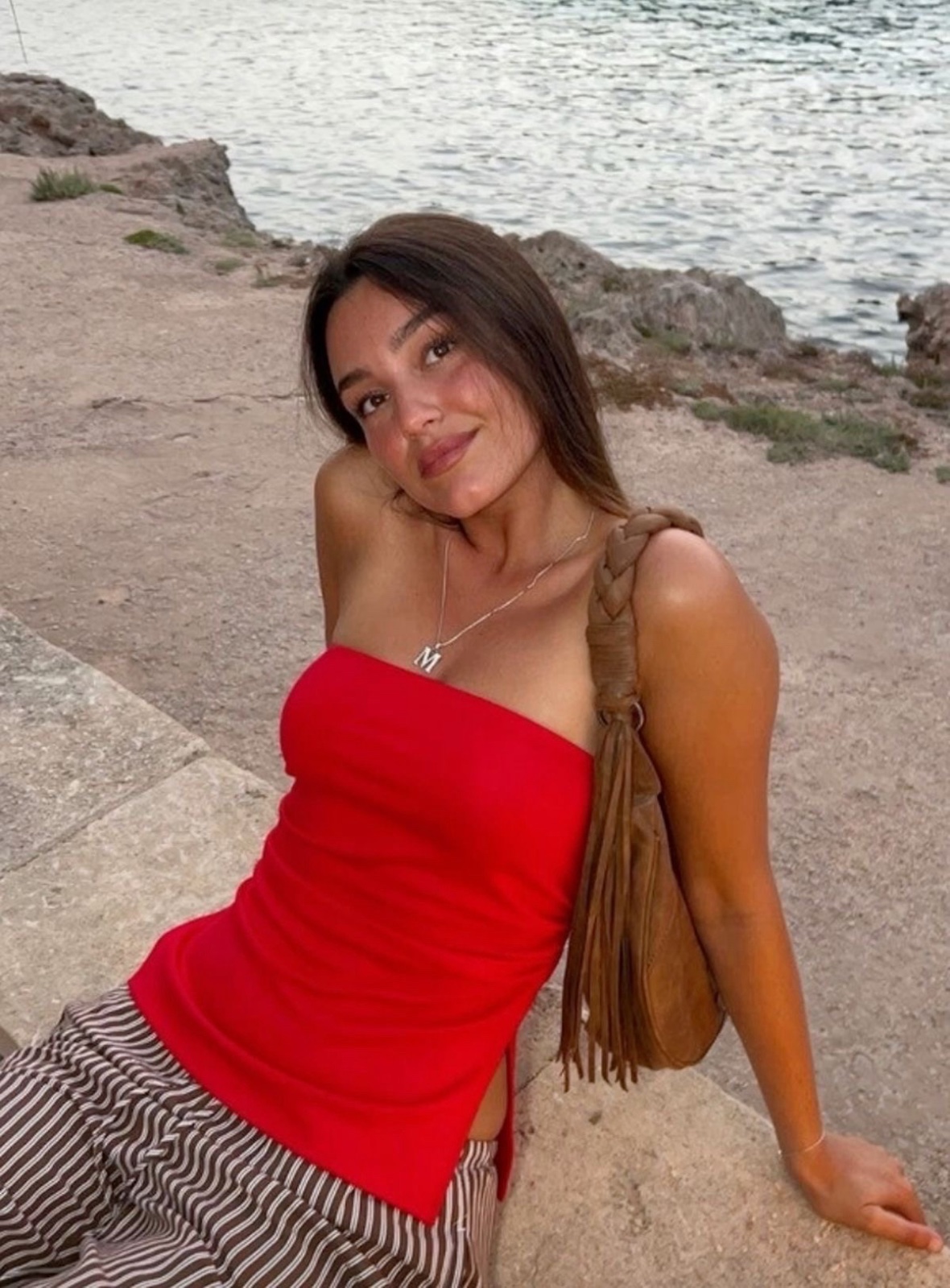 Top bandeau rouge 