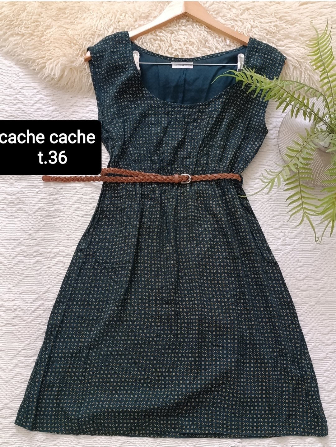 💚Jolie p'tite Robe Verte en COTON