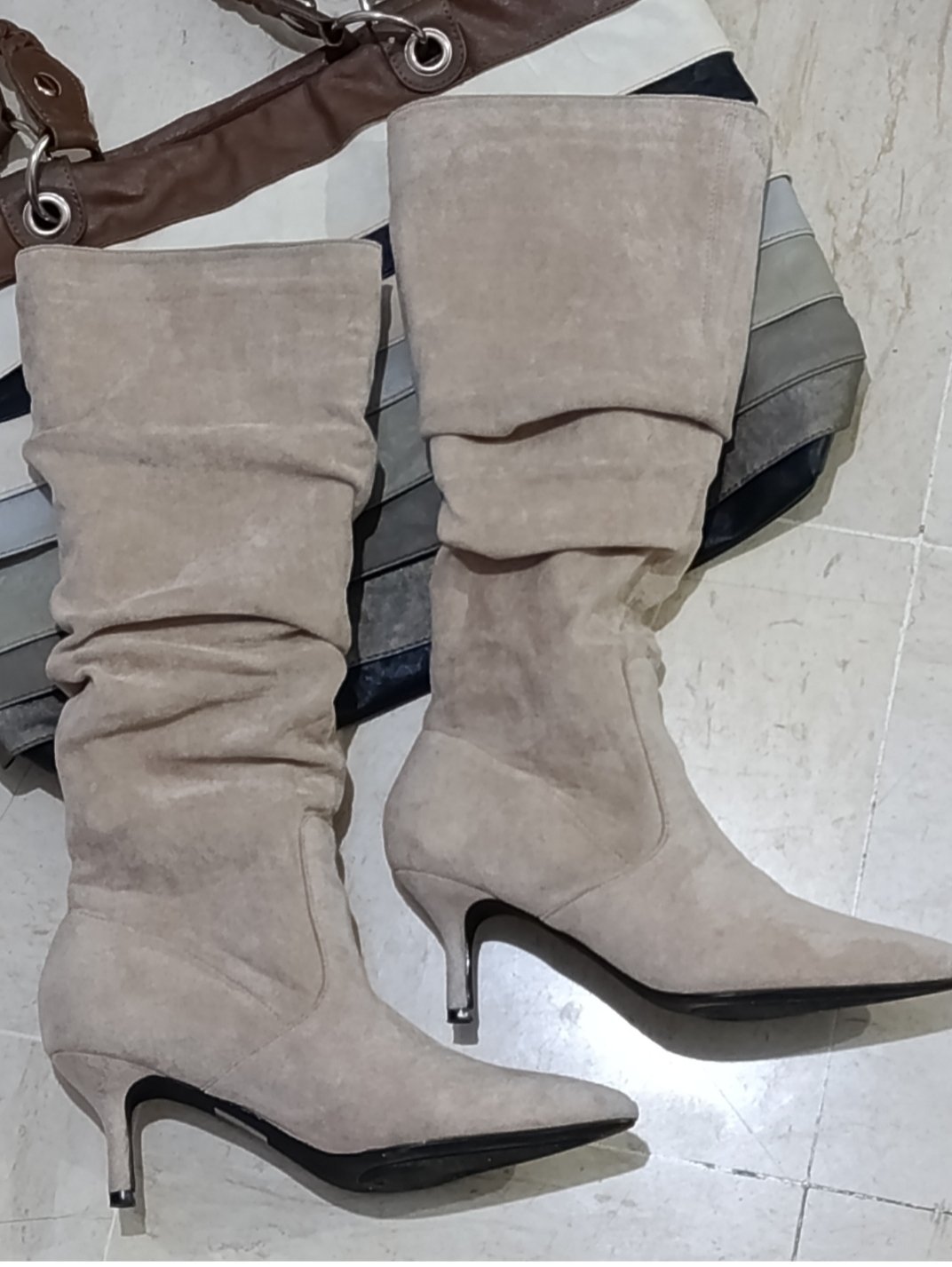 ​👢 Bottes Hautes en Daim – Style "Slouchy" Chic
