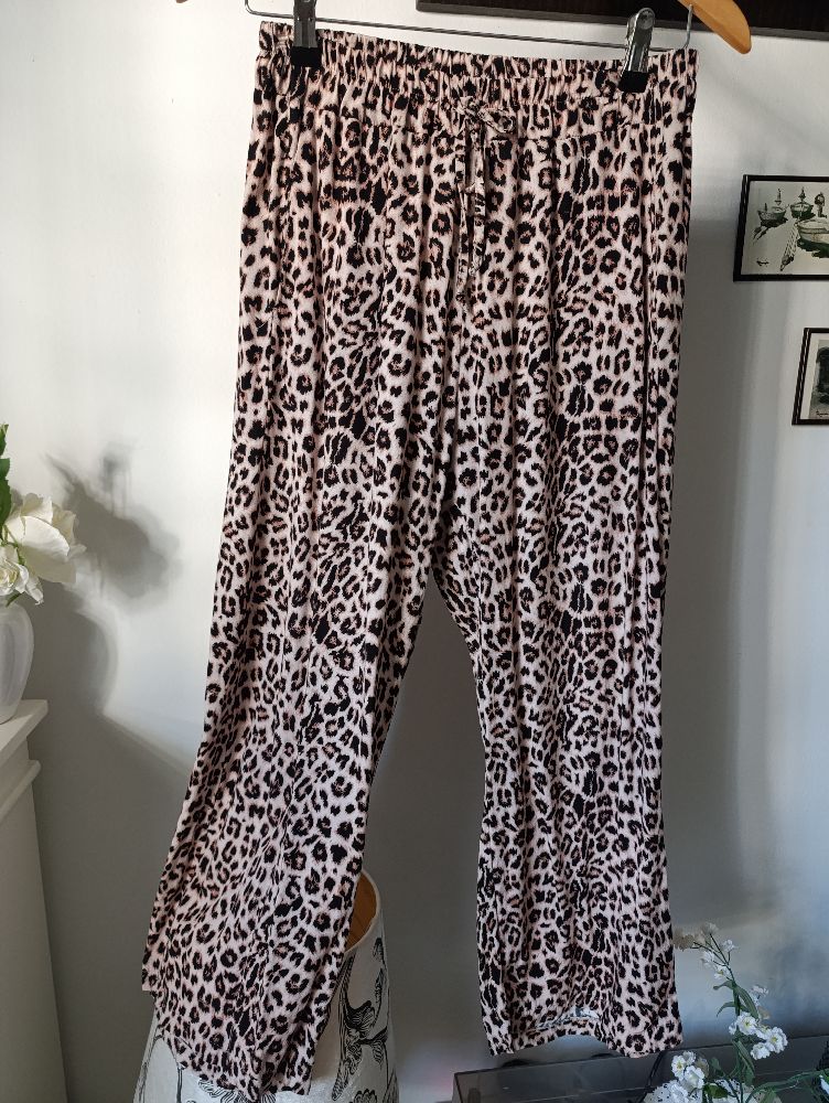 Pantalon large made in Italy en viscose