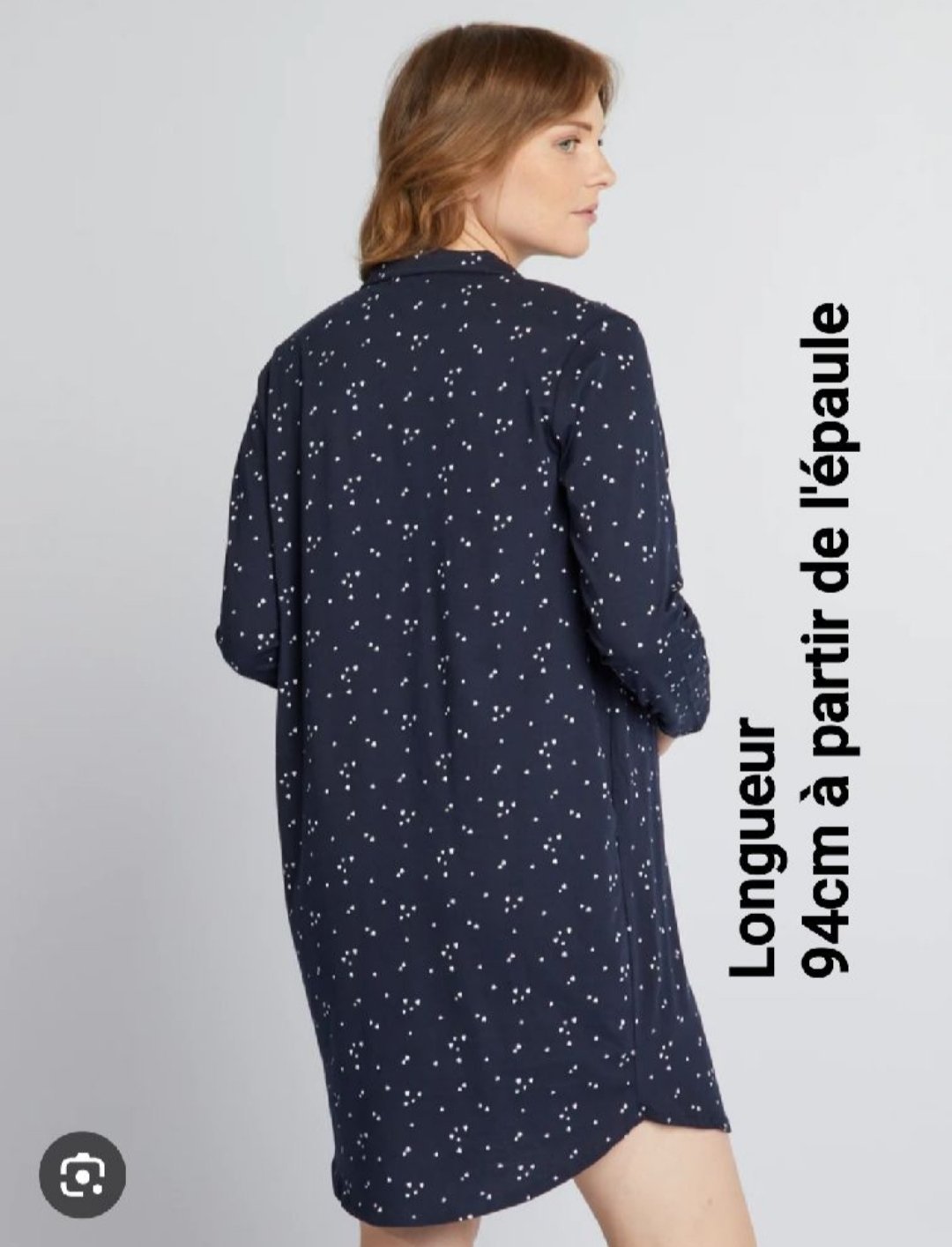 🖤 Robe Chemise Longue Uniqlo – Motif Pois (Polka Dot)
