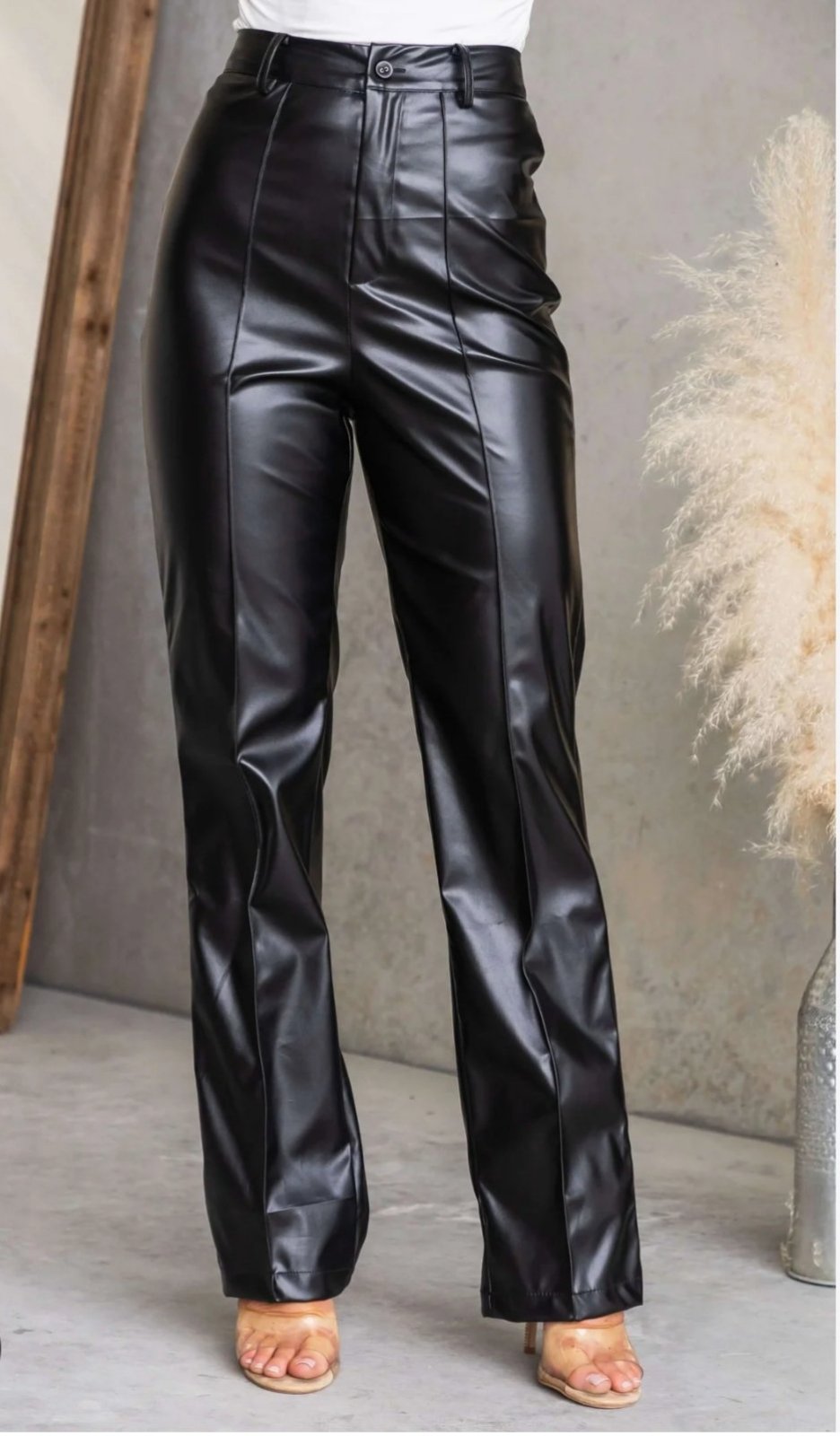 Pantalon similicuir Shein