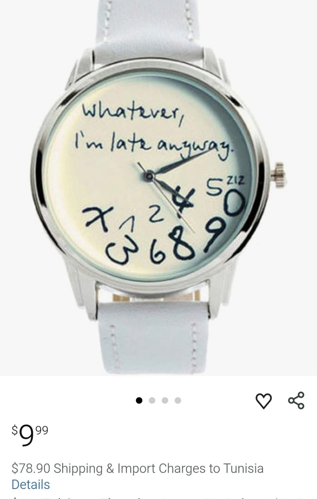 Montre quartz blanche