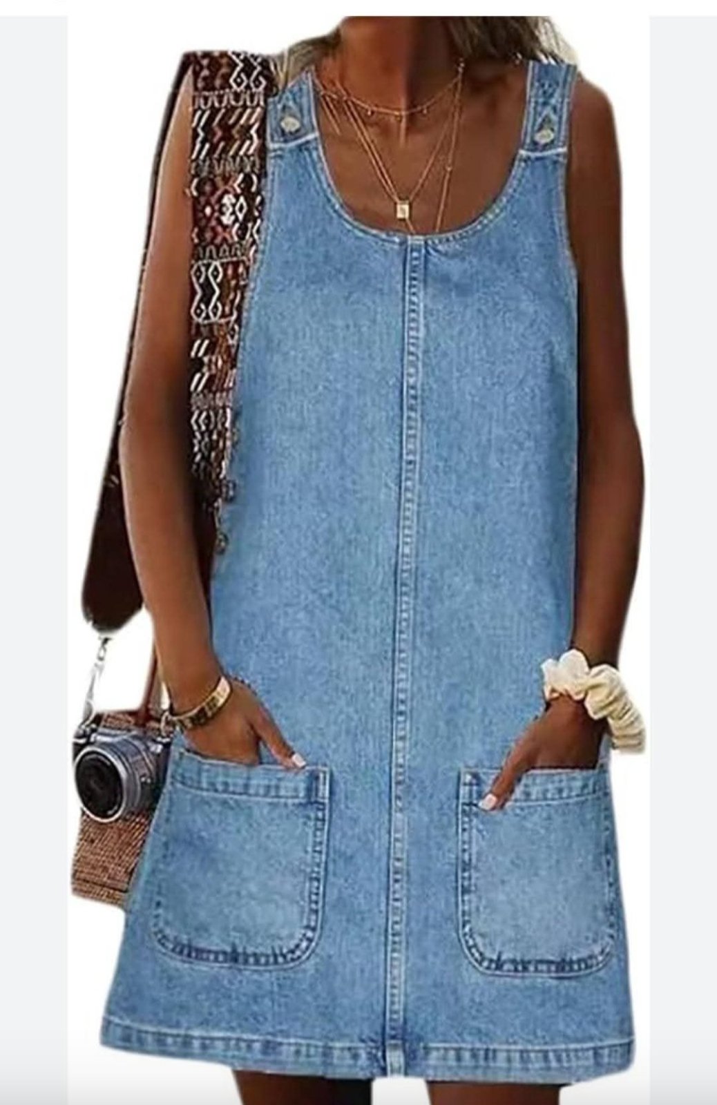 ​👗 Robe Salopette en Jean Vintage – Jonathan G. (Taille L)