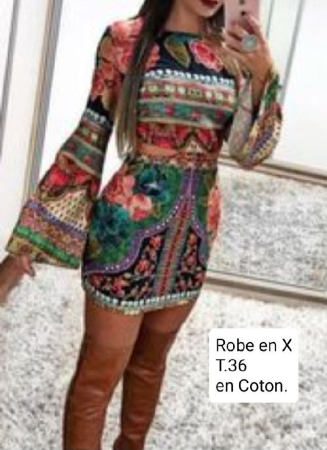 Robe en X  en coton