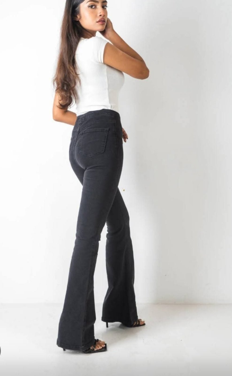 H&M pantalon jean  flare noir