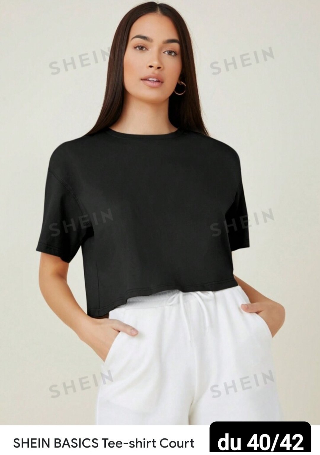 🖤Crop top noir shein