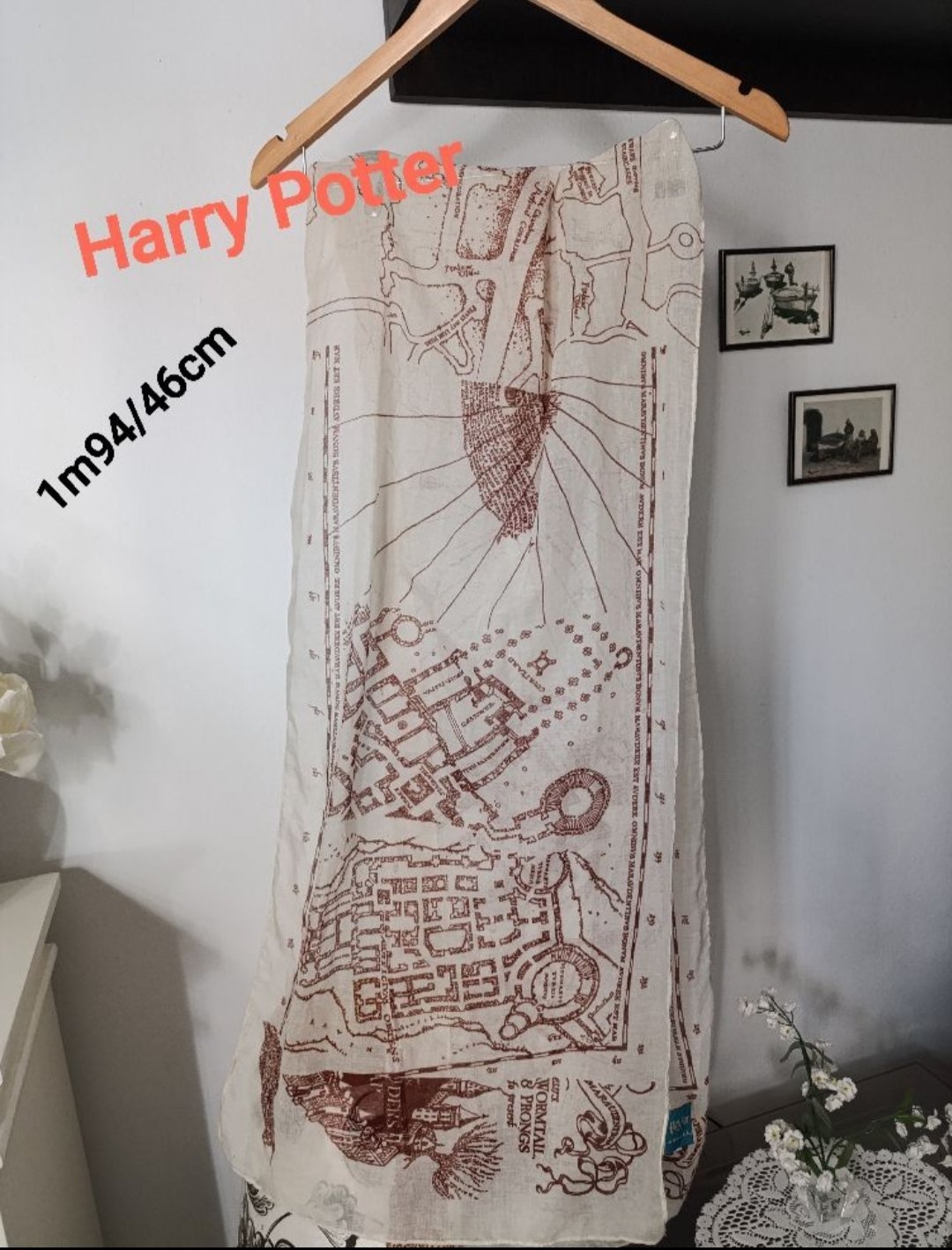 Carte du Maraudeur en écharpe longue HARRY POTTER 