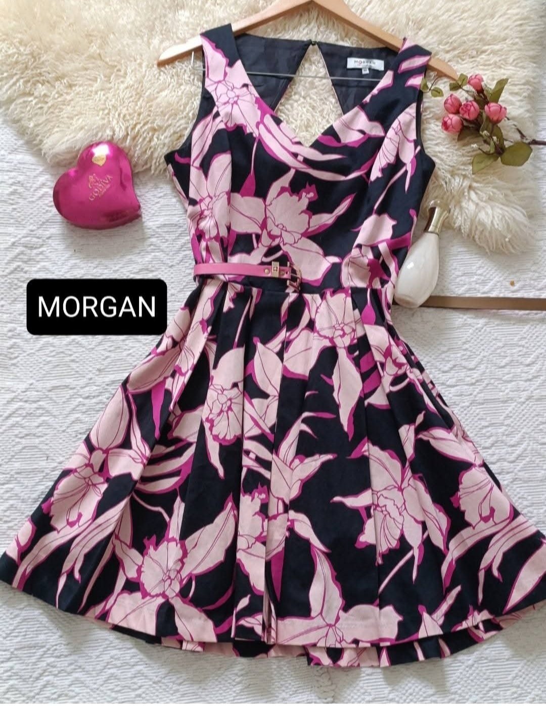 ​🌸 Robe Patineuse Fleurie MORGAN – Chic & Graphique (Excellent État)