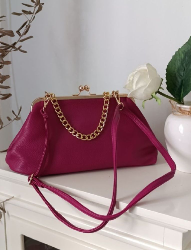 Sac épaule et bandoulière rose