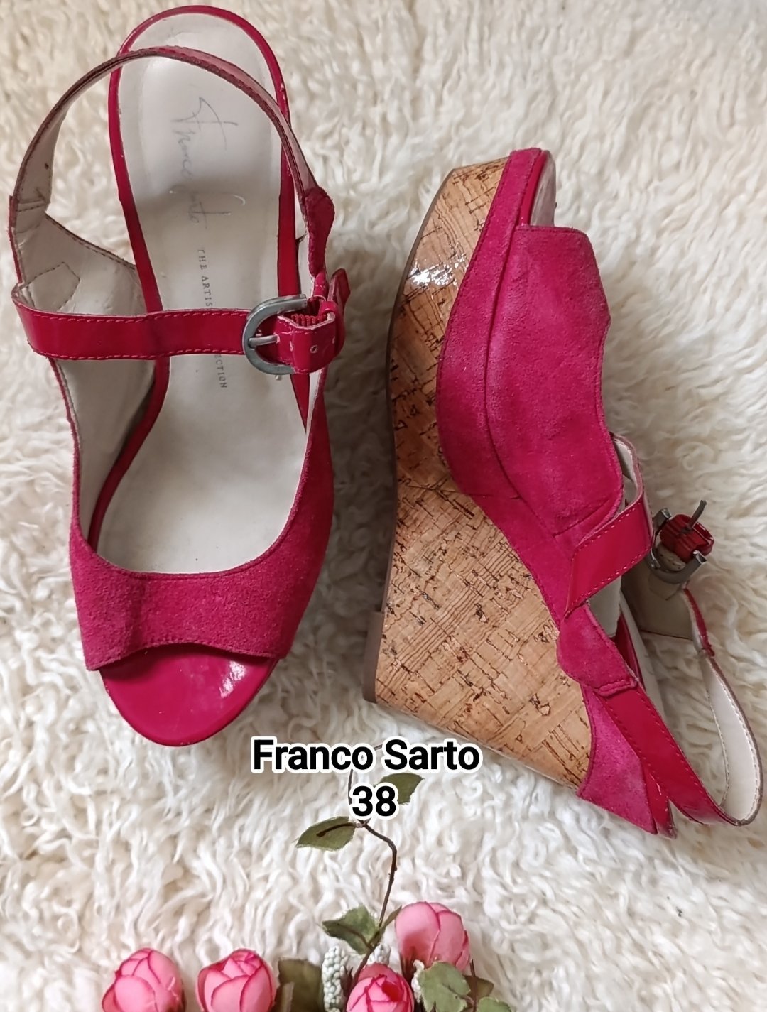 ​🌸 Magnifiques Sandales Compensées Franco Sarto – Pointure 38 🌸